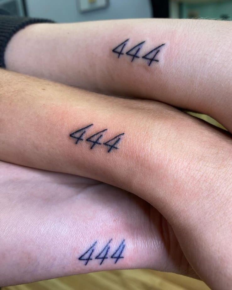 22 Powerful 444 Tattoo Ideas That Symbolize Divine Guidance 20