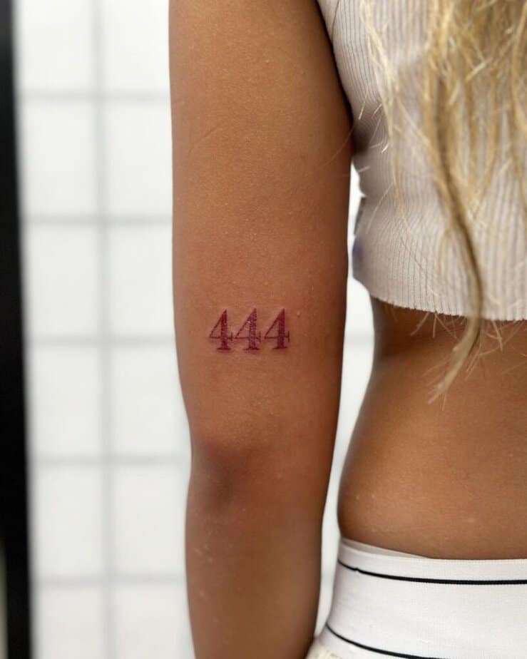22 Powerful 444 Tattoo Ideas That Symbolize Divine Guidance 4