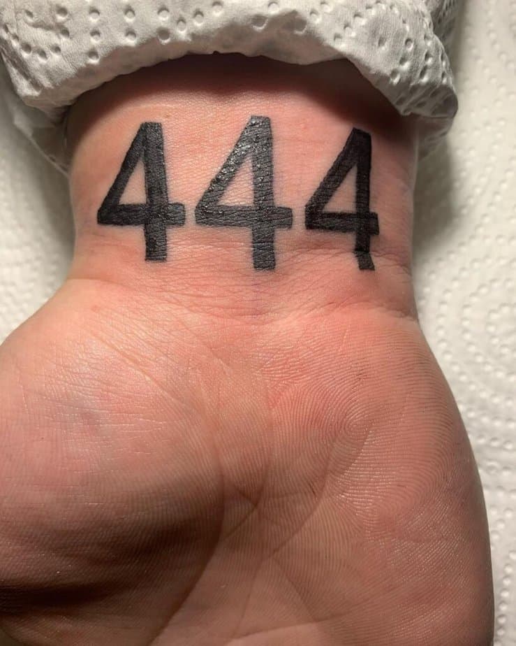 22 Powerful 444 Tattoo Ideas That Symbolize Divine Guidance 8
