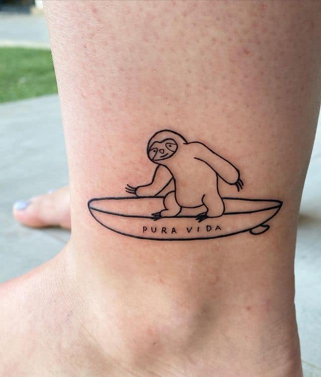24 Cute Sloth Tattoos That8217ll Remind You To Slow Down 16
