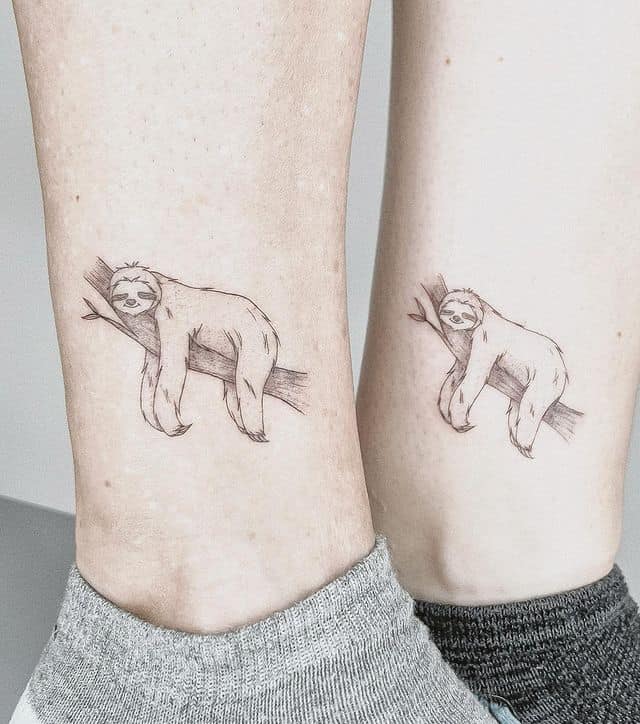 24 Cute Sloth Tattoos That8217ll Remind You To Slow Down 24