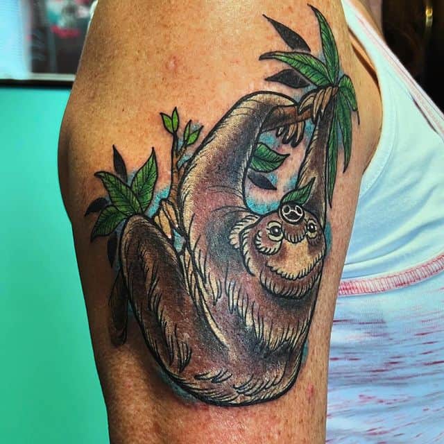 24 Cute Sloth Tattoos That'll Remind You To Slow Down