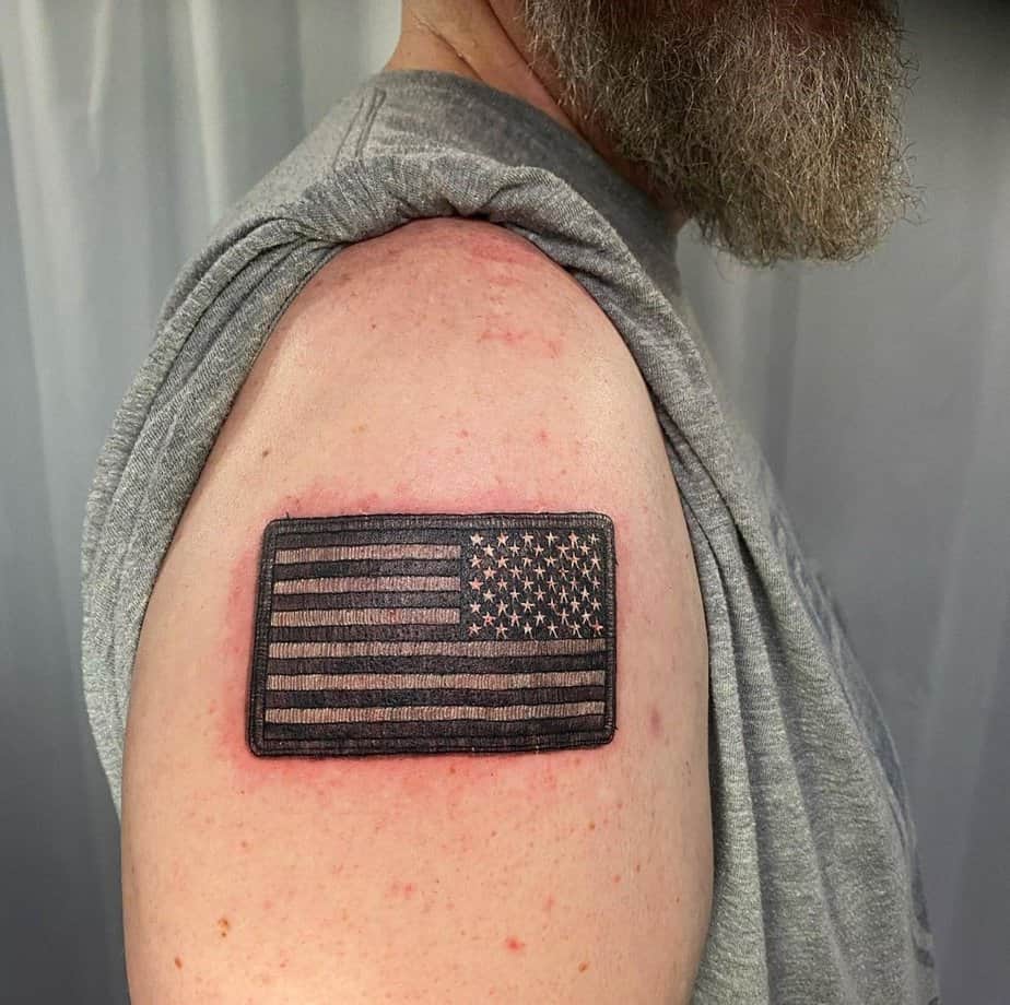 24. Simple and strong patch tattoo