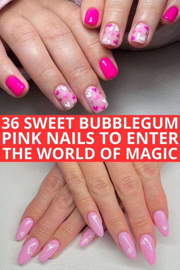 36 dolci unghie rosa bubblegum per entrare nel mondo della magia