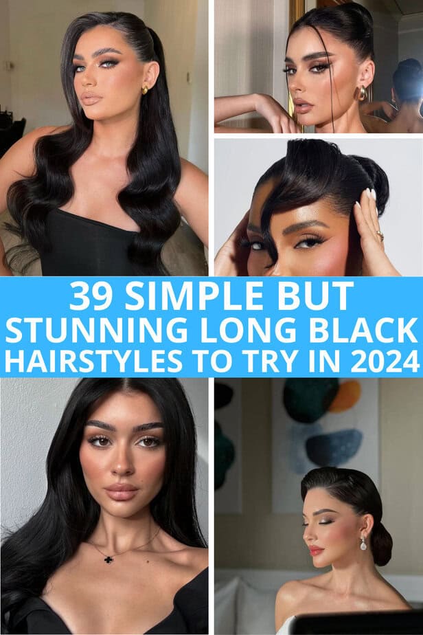 39 Simple But Stunning Long Black Hairstyles To Try In 2024