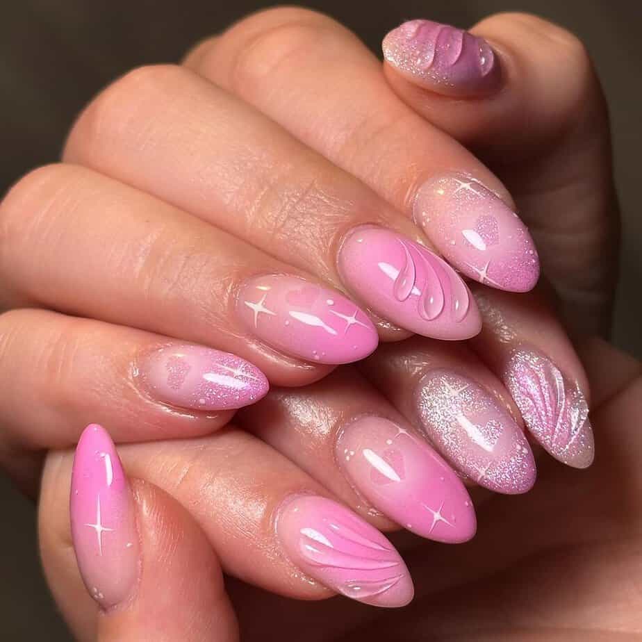 36 Sweet Bubblegum Pink Nails To Enter The World Of Magic