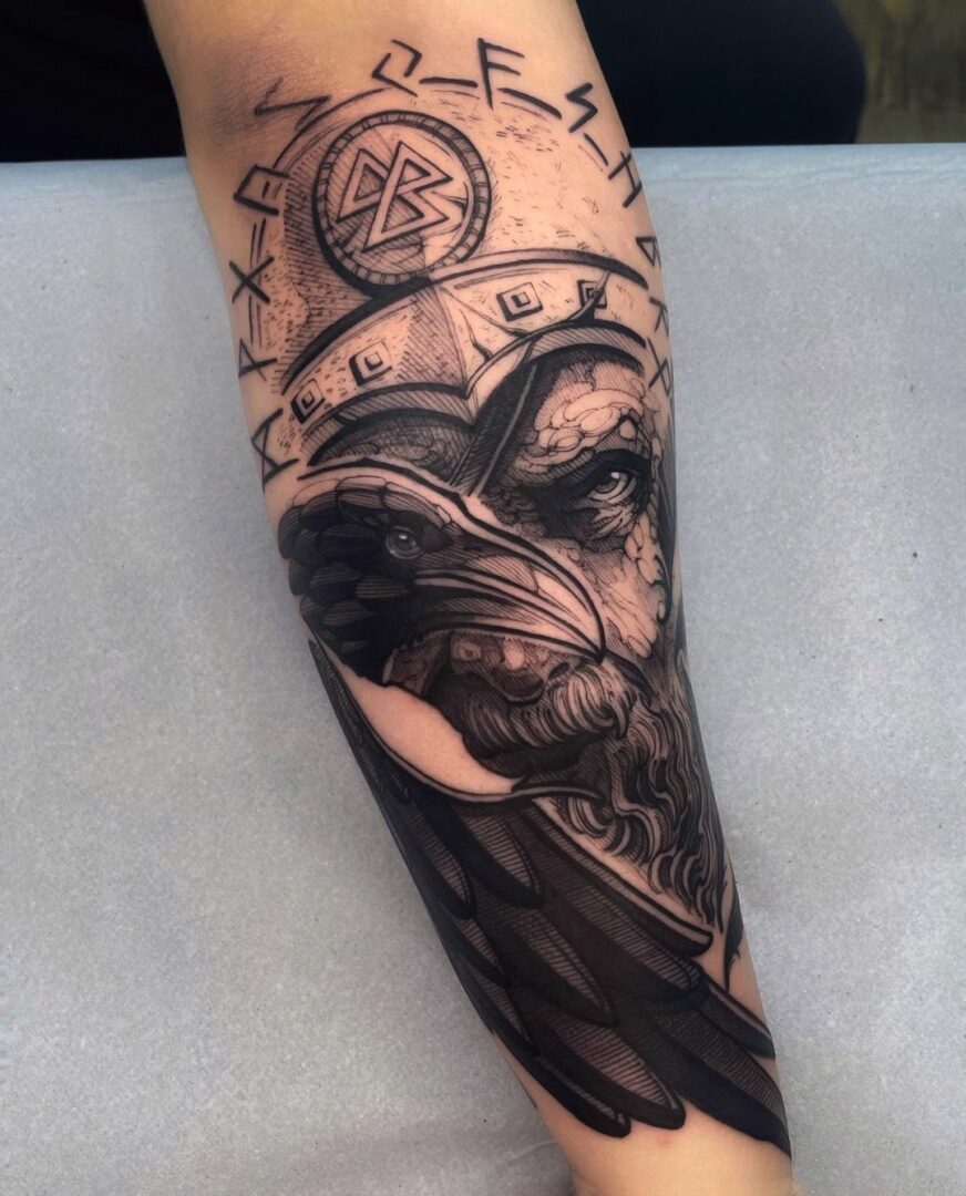 18 Mighty Odin Tattoos For Lovers Of Norse Mythology