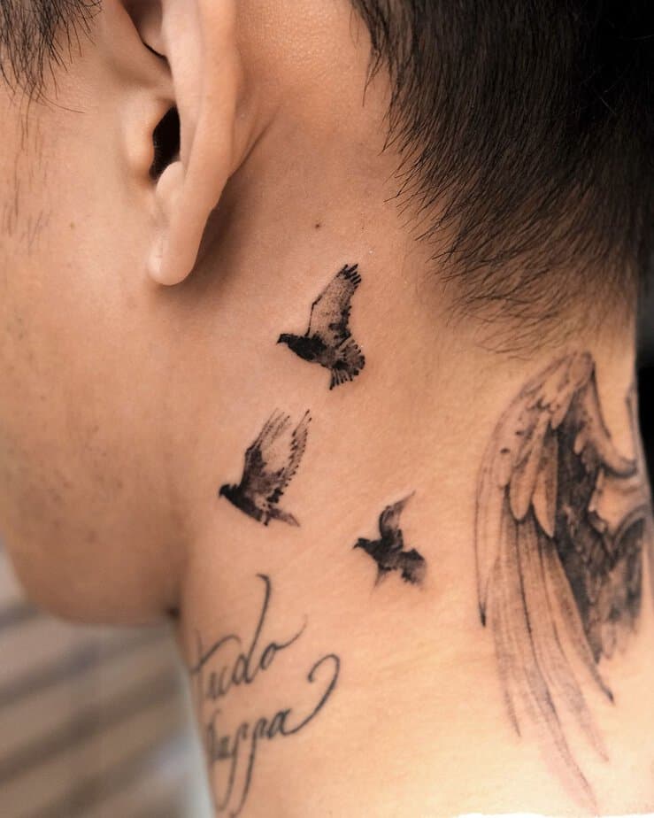 Bird neck tattoos