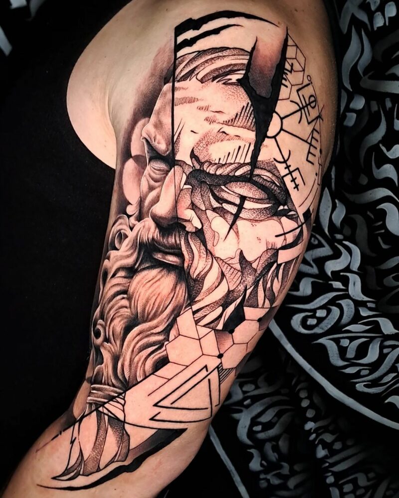 18 Mighty Odin Tattoos For Lovers Of Norse Mythology