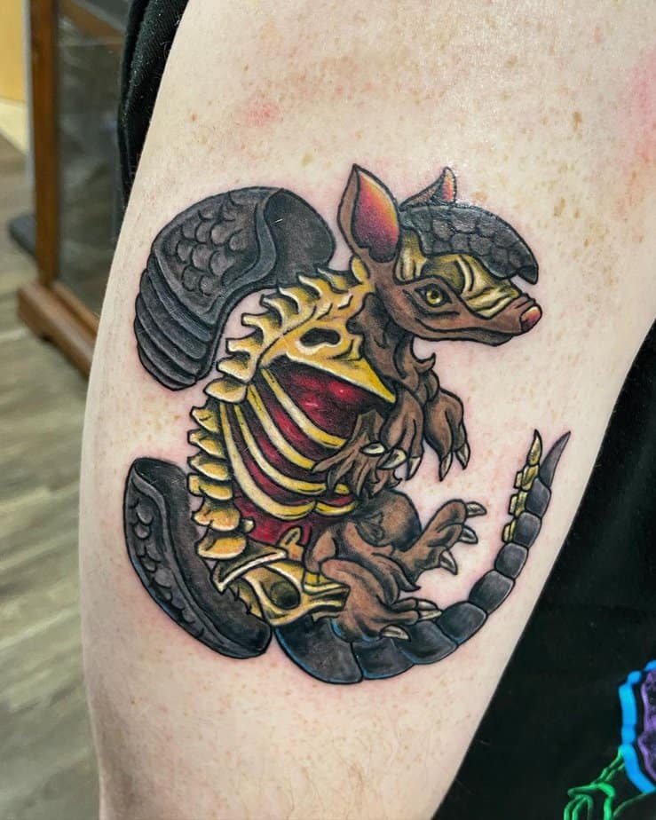 20 Cute Armadillo Tattoo Ideas To Shell-Evate Your Appearance