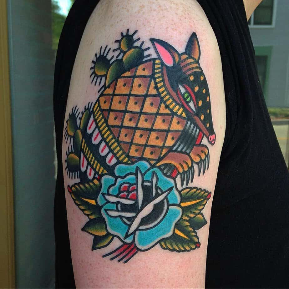 20 Cute Armadillo Tattoo Ideas To Shell-Evate Your Appearance