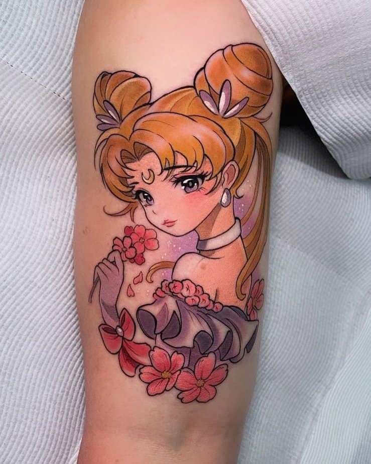 Delicate Sailor Moon tattoo