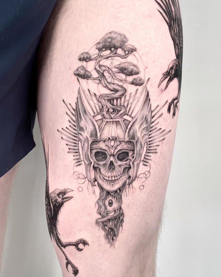 Edgy Odin tattoo
