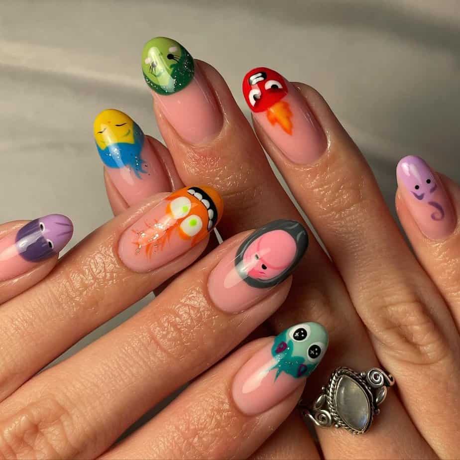 Fun Inside Out nails