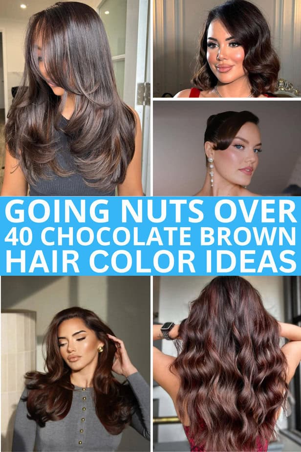 Impazzire per queste 40 idee di colore di capelli castano cioccolato
