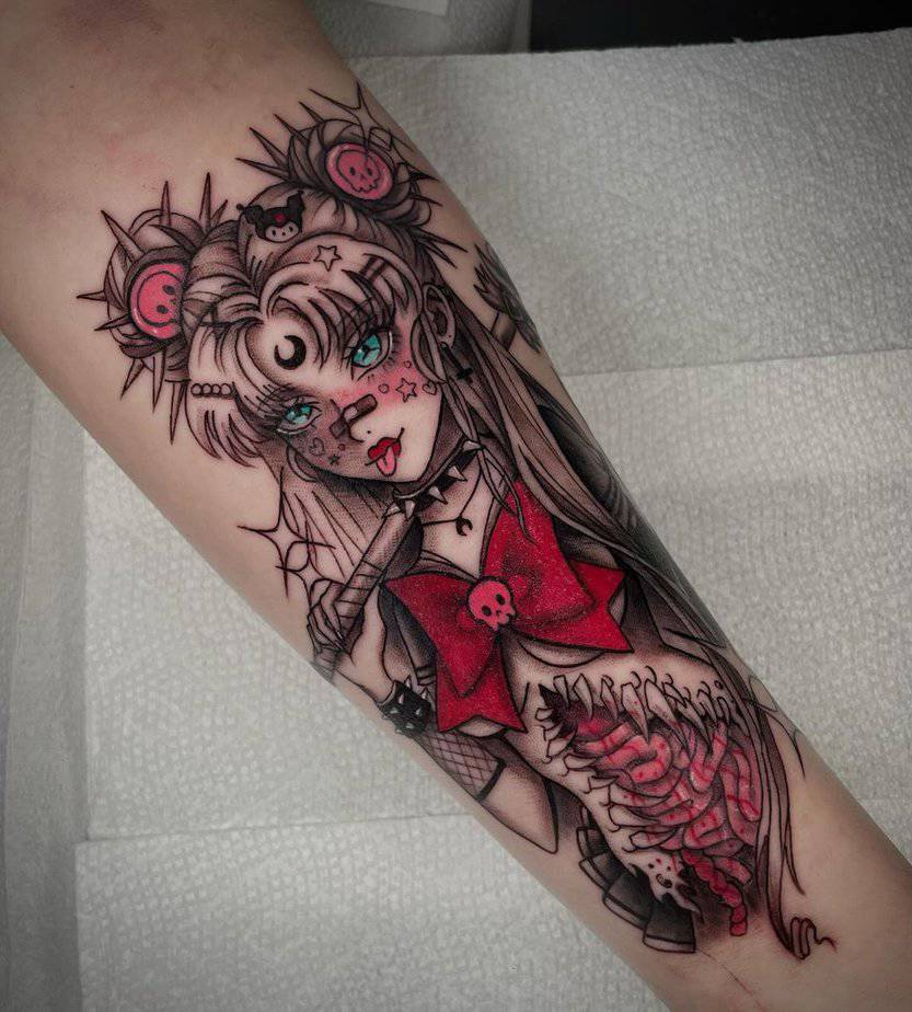 Gothic Sailor Moon tattoo