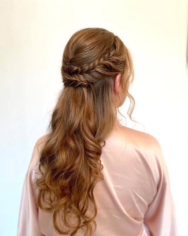 Half up with fishtail braids