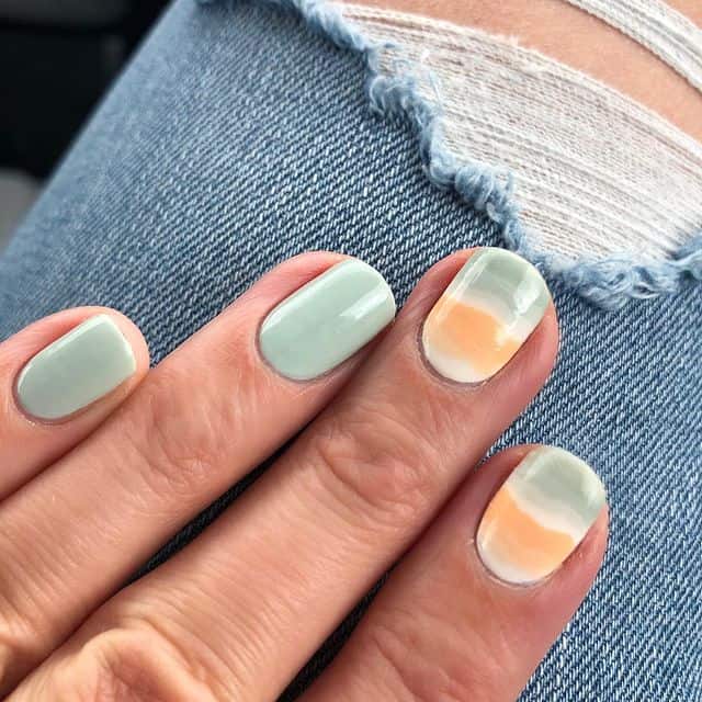 Lovely mint and peach
