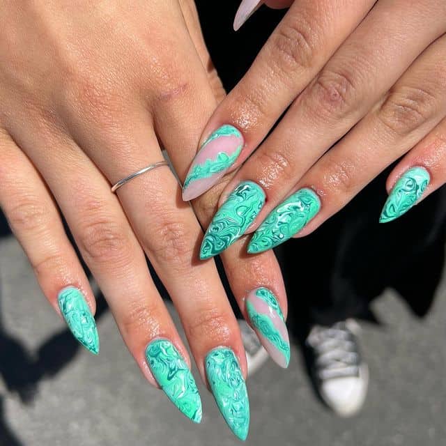 Minty marble