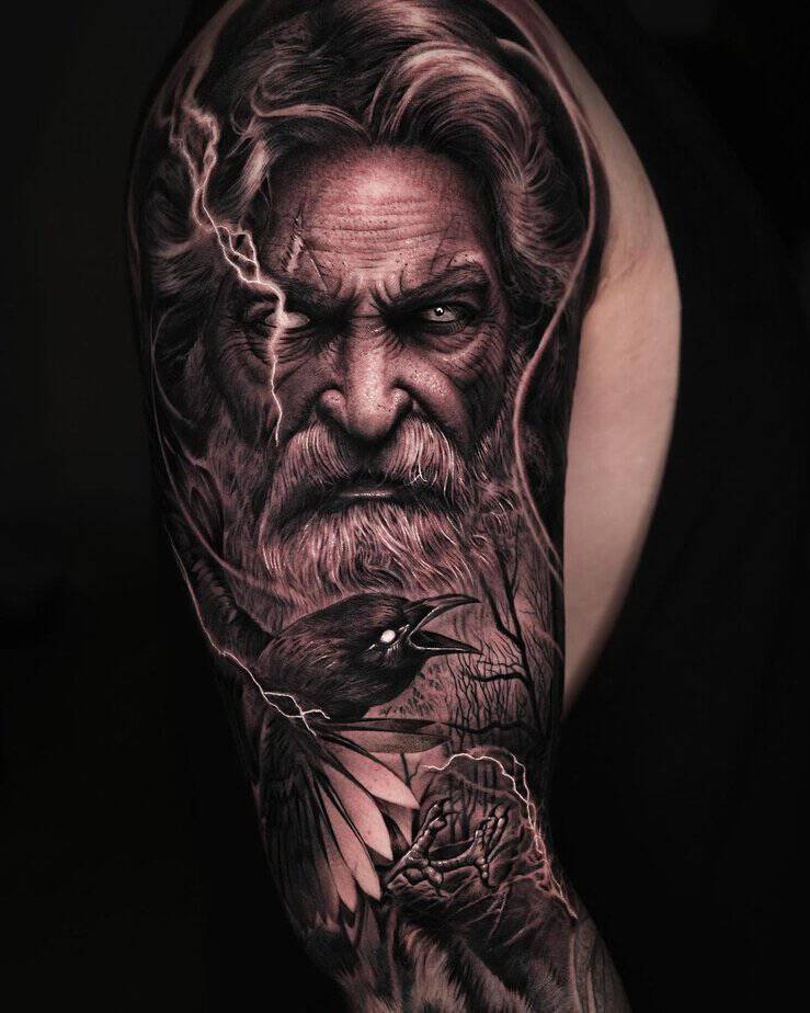 18 Mighty Odin Tattoos For Lovers Of Norse Mythology