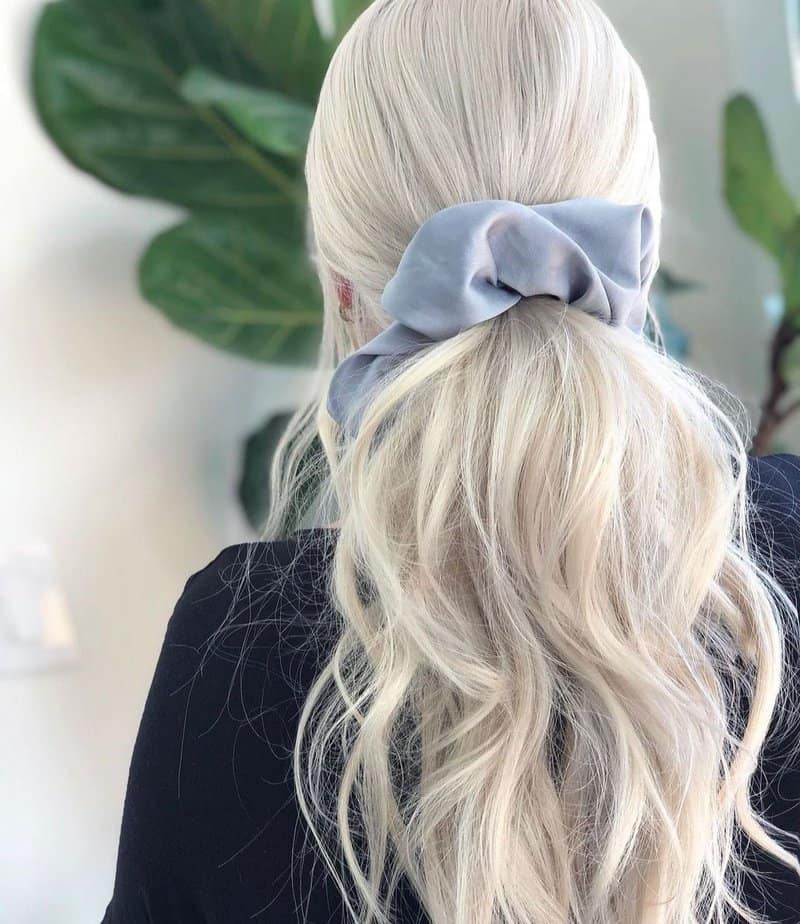 Platinum blonde pony