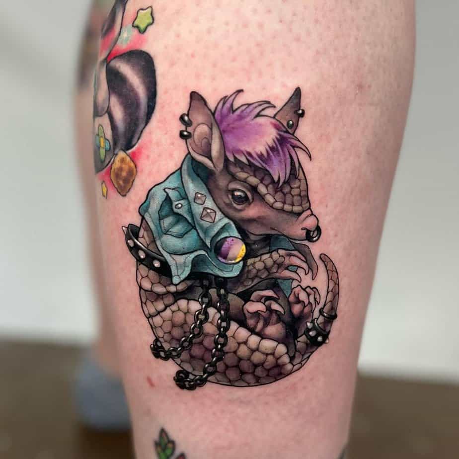 20 Cute Armadillo Tattoo Ideas To Shell-Evate Your Appearance