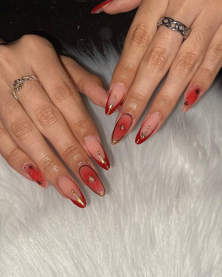 Red aura nails