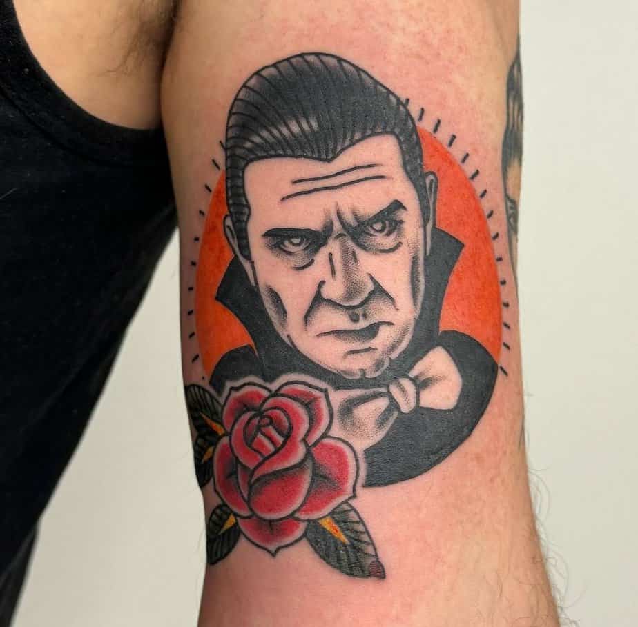 Romantic Dracula tattoo