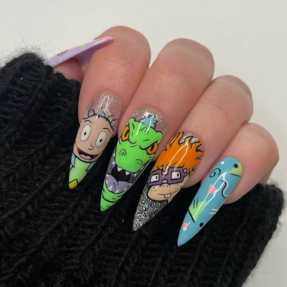 Rugrats inspired nails