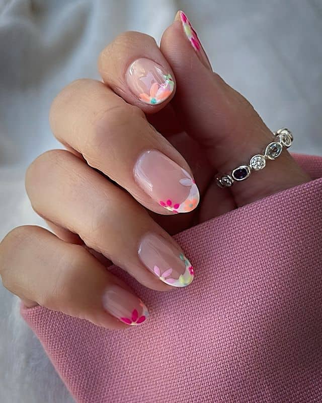 Spring French manicure