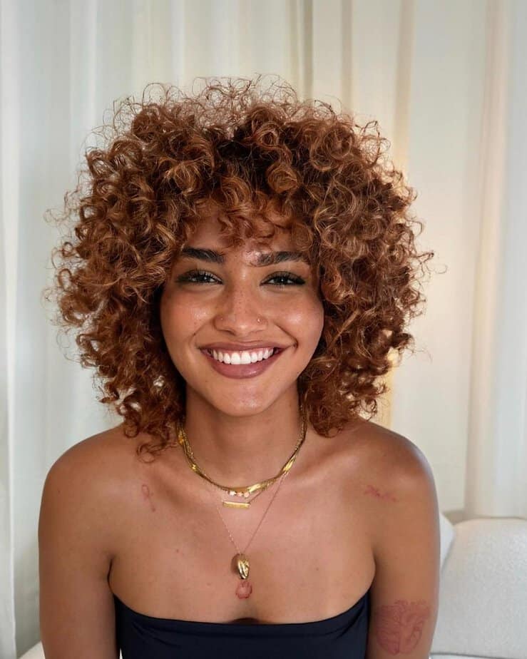 10. Copper curls with a radiant glow