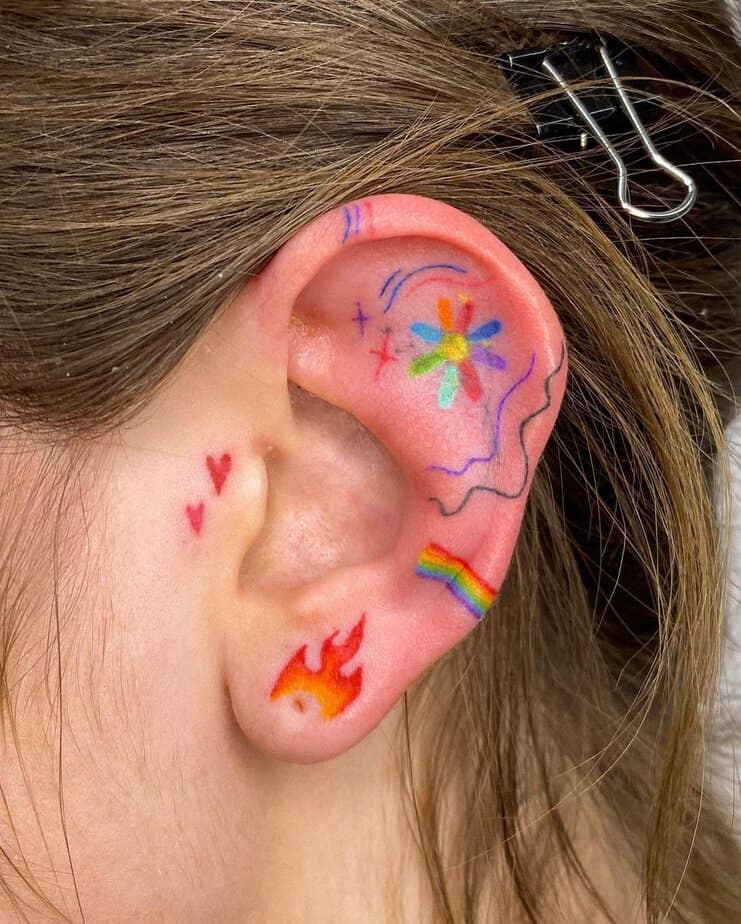 20 Extraordinary Ear Tattoos You Need To Hear About