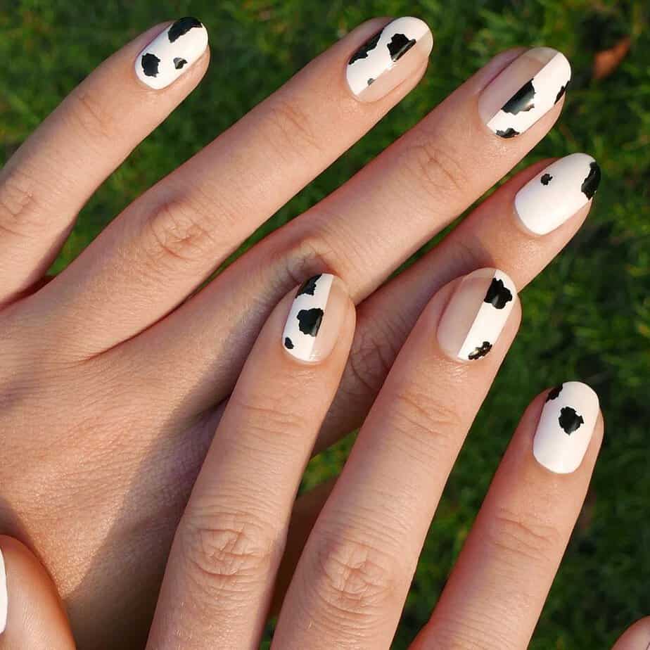 15. Moo dy cow print nails