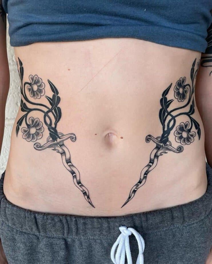 20 Attractive Stomach Tattoo Ideas For Body Art Enthusiasts 16