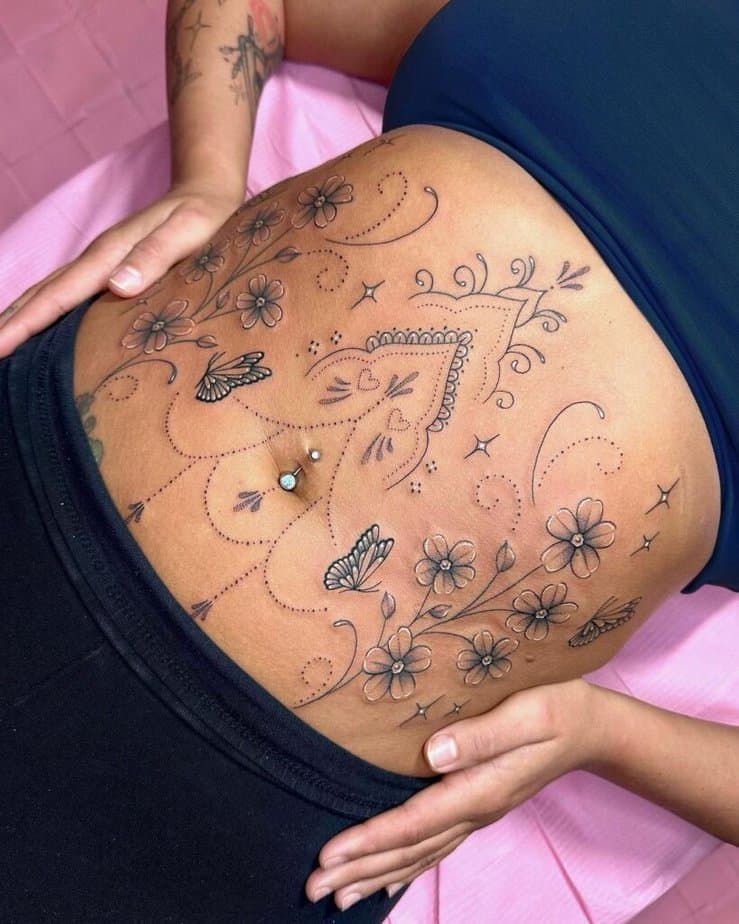 20 Attractive Stomach Tattoo Ideas For Body Art Enthusiasts
