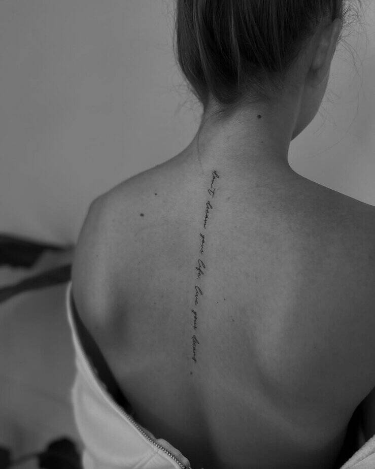 20 Delicate Spine Quote Tattoo Ideas For A Unique Appearance