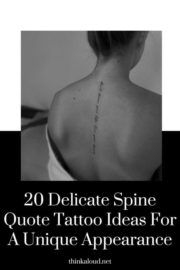 20 Delicate Spine Quote Tattoo Ideas For A Unique Appearance