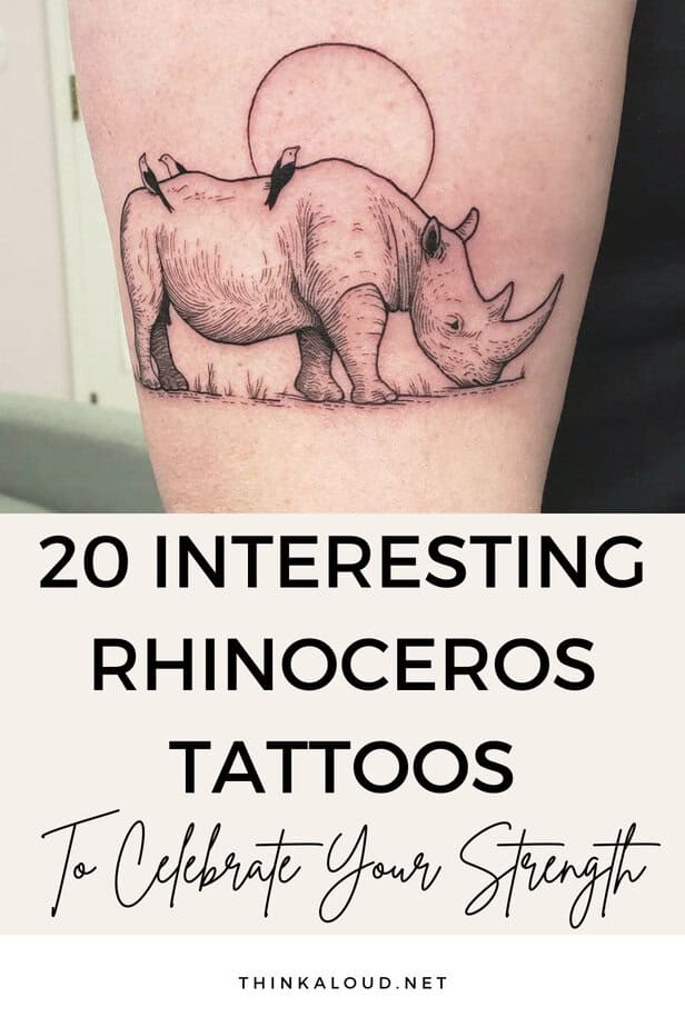 20 Interesting Rhinoceros Tattoos To Celebrate Your Strength