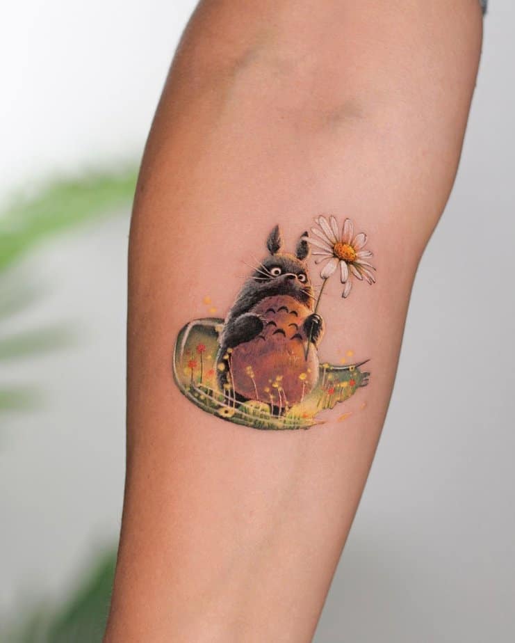 20. Totoro with a flower