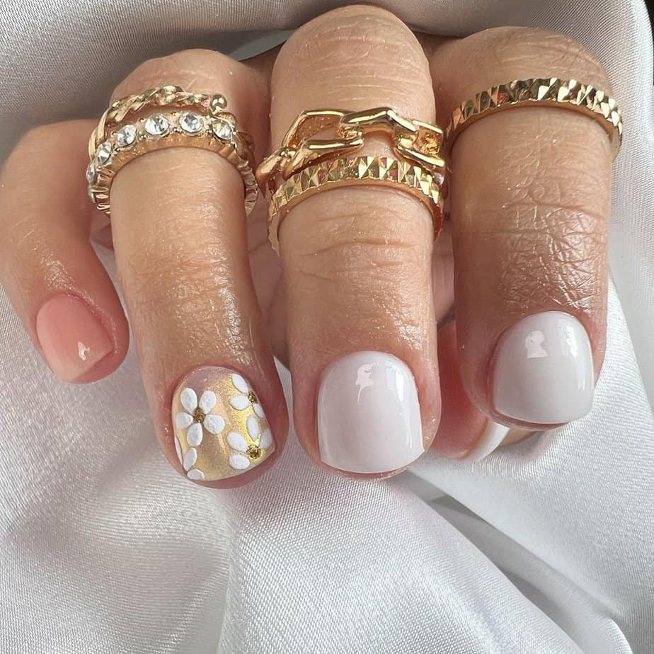 22. White French tips with a twist