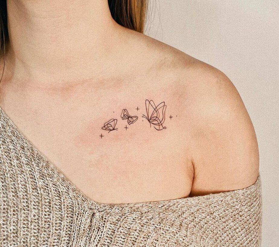 23 Captivating Collarbone Tattoos To Spark Your Interest 22