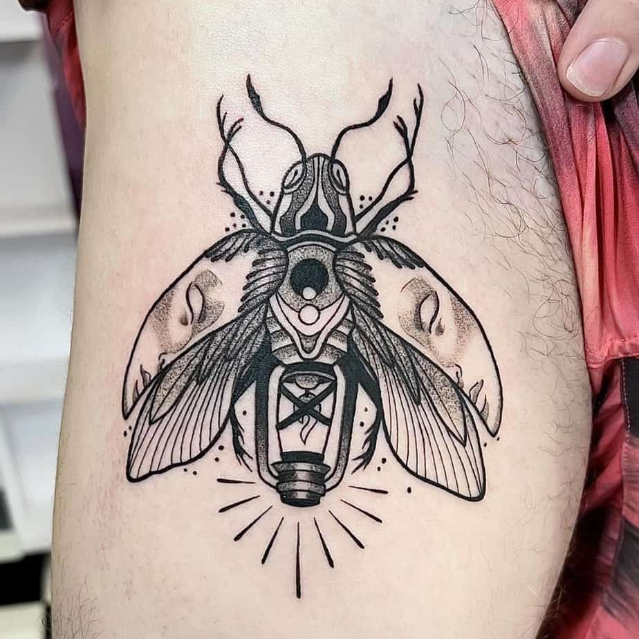 4. Steampunk beetle tattoo