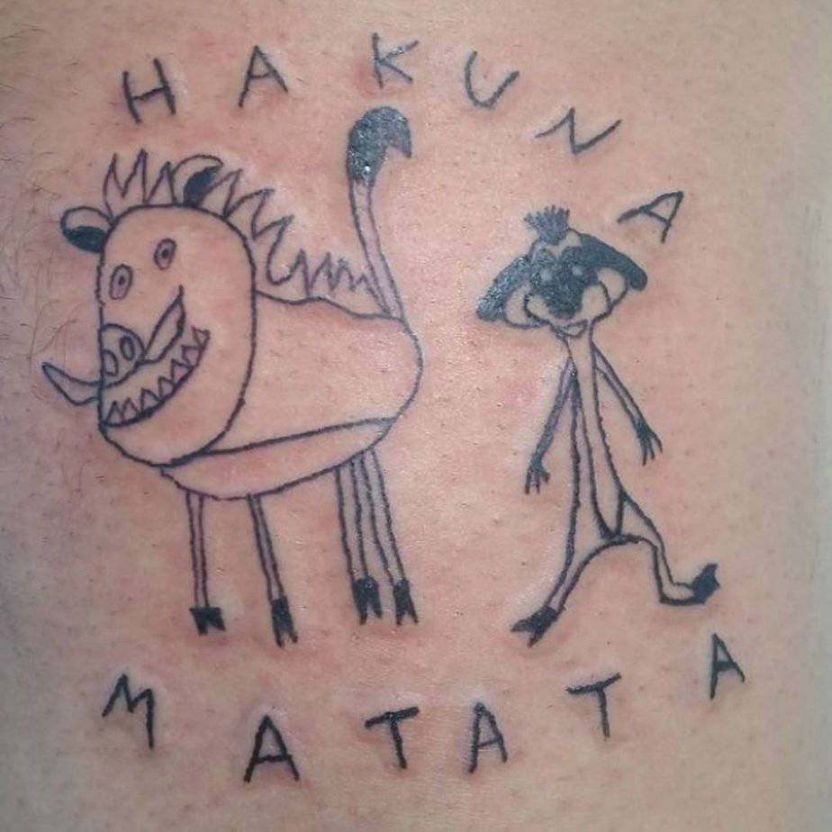 18 Fun Hakuna Matata Tattoos To Live By