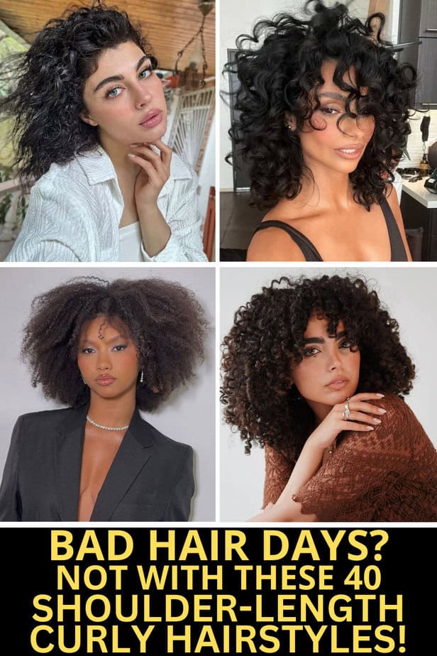 Bad Hair Days? Not With These 40 Shoulder-Length Curly Hairstyles!