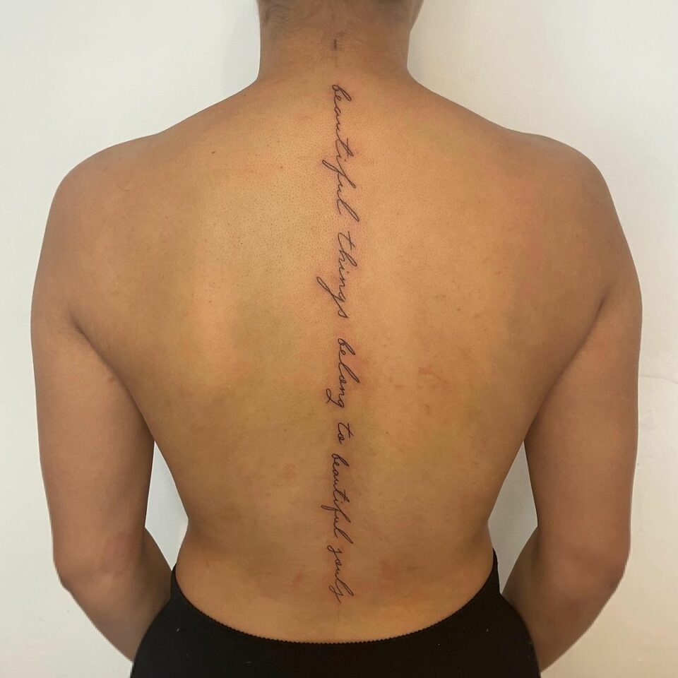 20 Delicate Spine Quote Tattoo Ideas For A Unique Appearance