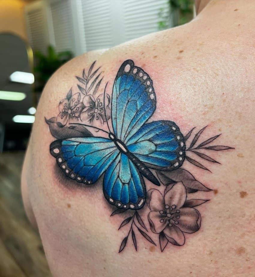 20 Flutter-ing Blue Butterfly Tattoo Ideas For Your Next Ink