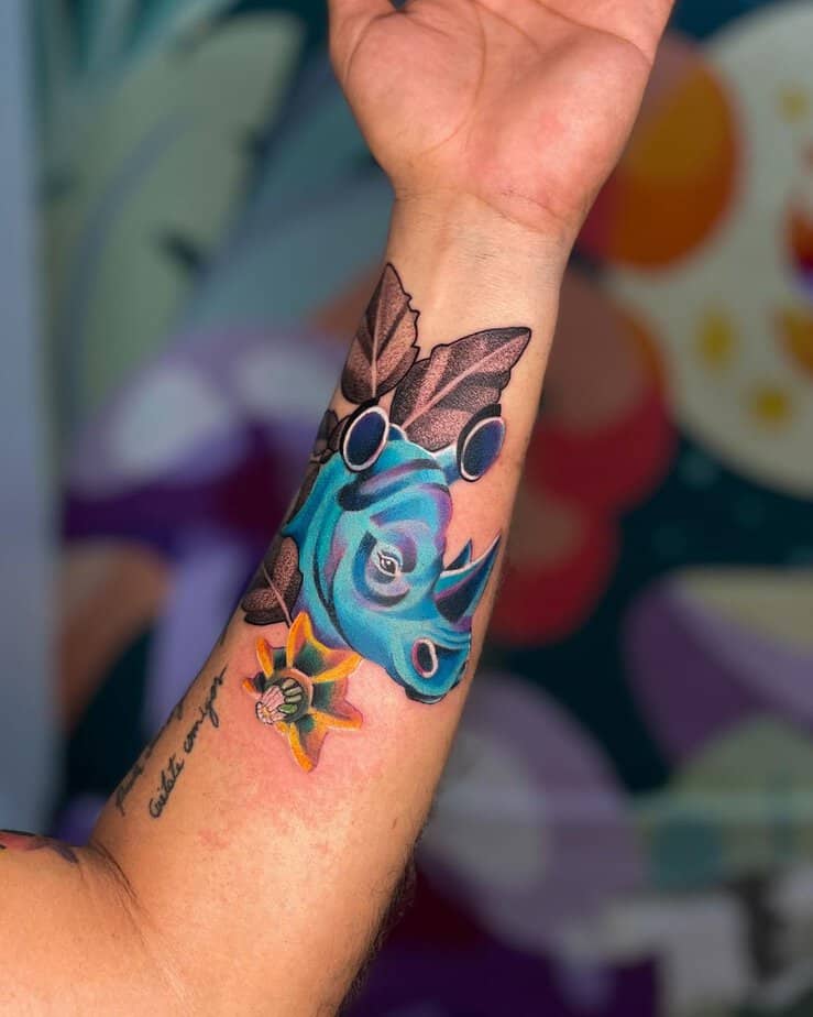 20 Interesting Rhinoceros Tattoos To Celebrate Your Strength