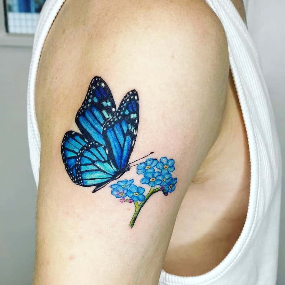 20 Flutter-ing Blue Butterfly Tattoo Ideas For Your Next Ink