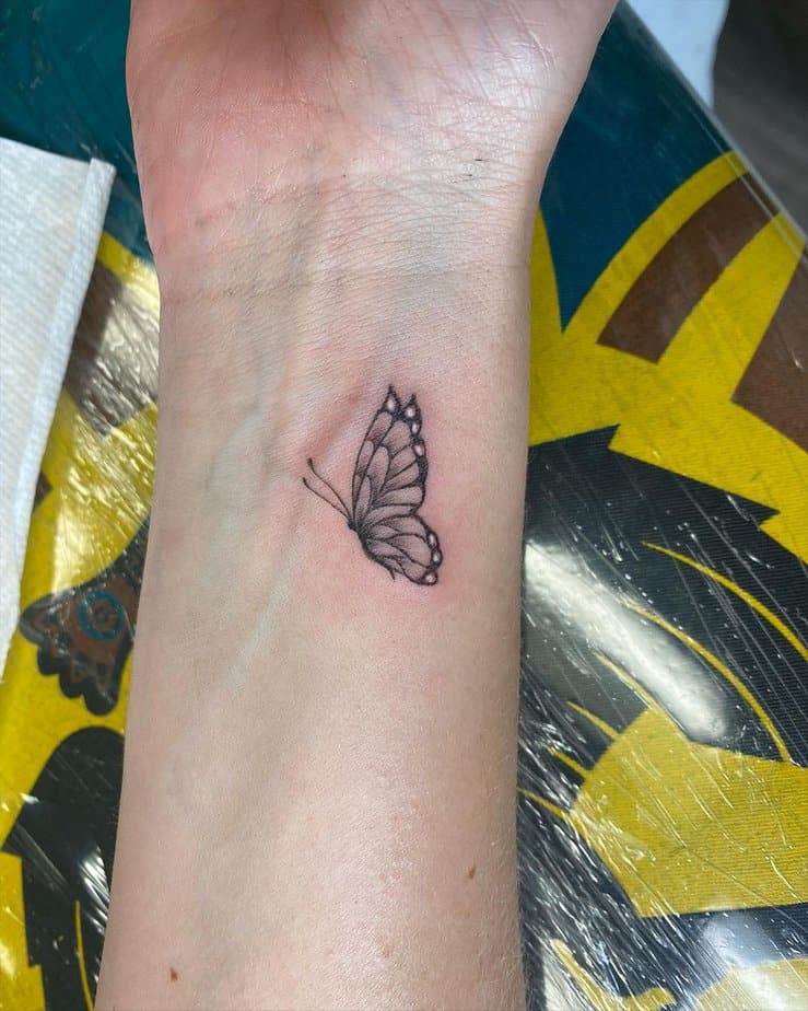 Butterfly wrist tattoos for women