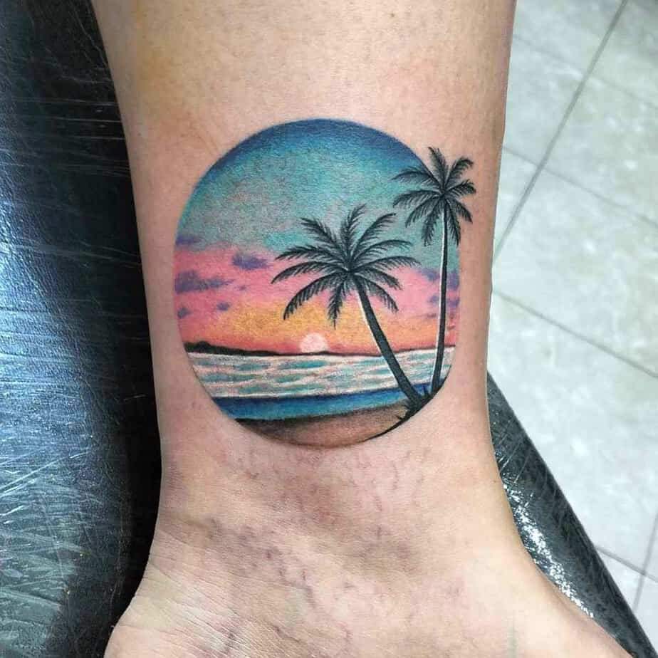 Captivating beach tattoo